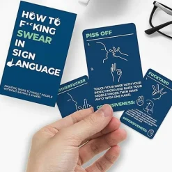 How to Swear in Sign Language Card Set
