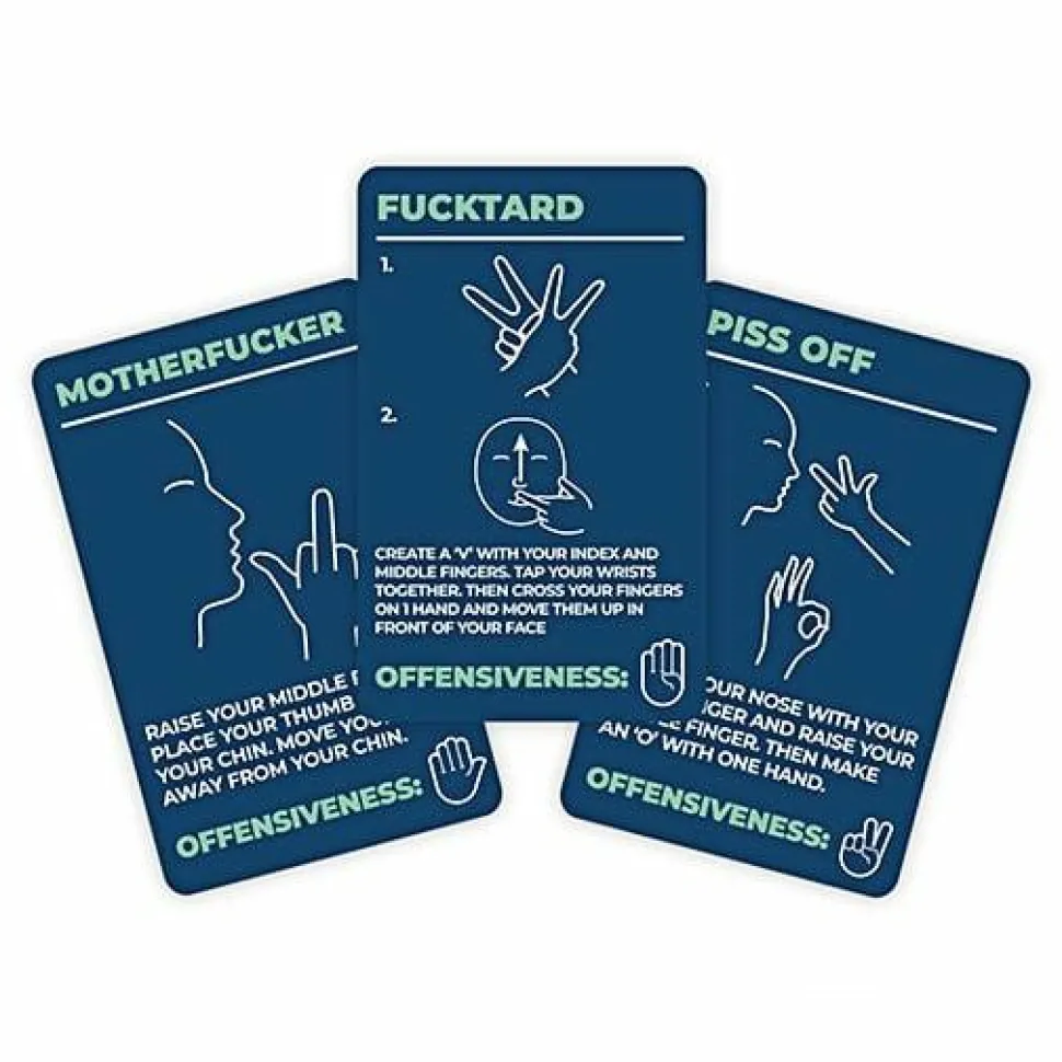 How to Swear in Sign Language Card Set