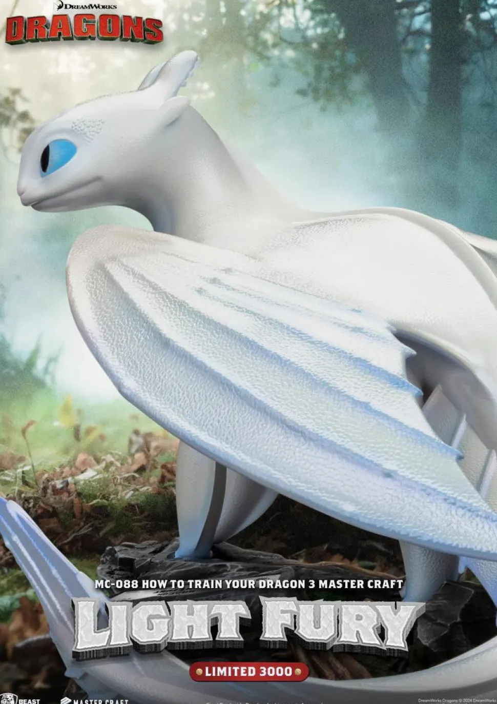 How to Train Your Dragon 3: The Hidden World - Light Fury Master Craft 11" Statue
