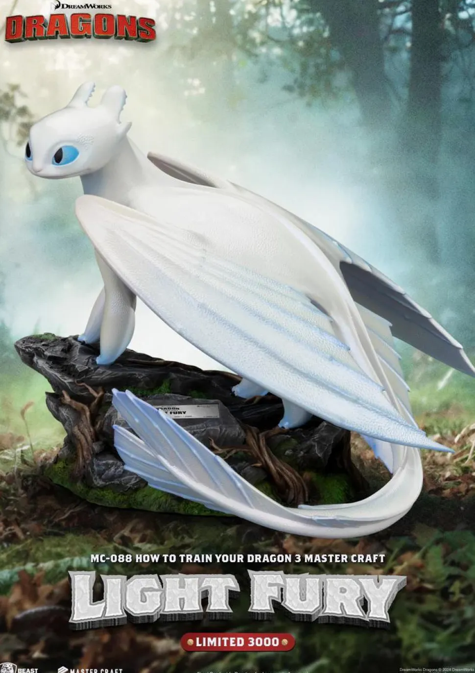 How to Train Your Dragon 3: The Hidden World - Light Fury Master Craft 11" Statue