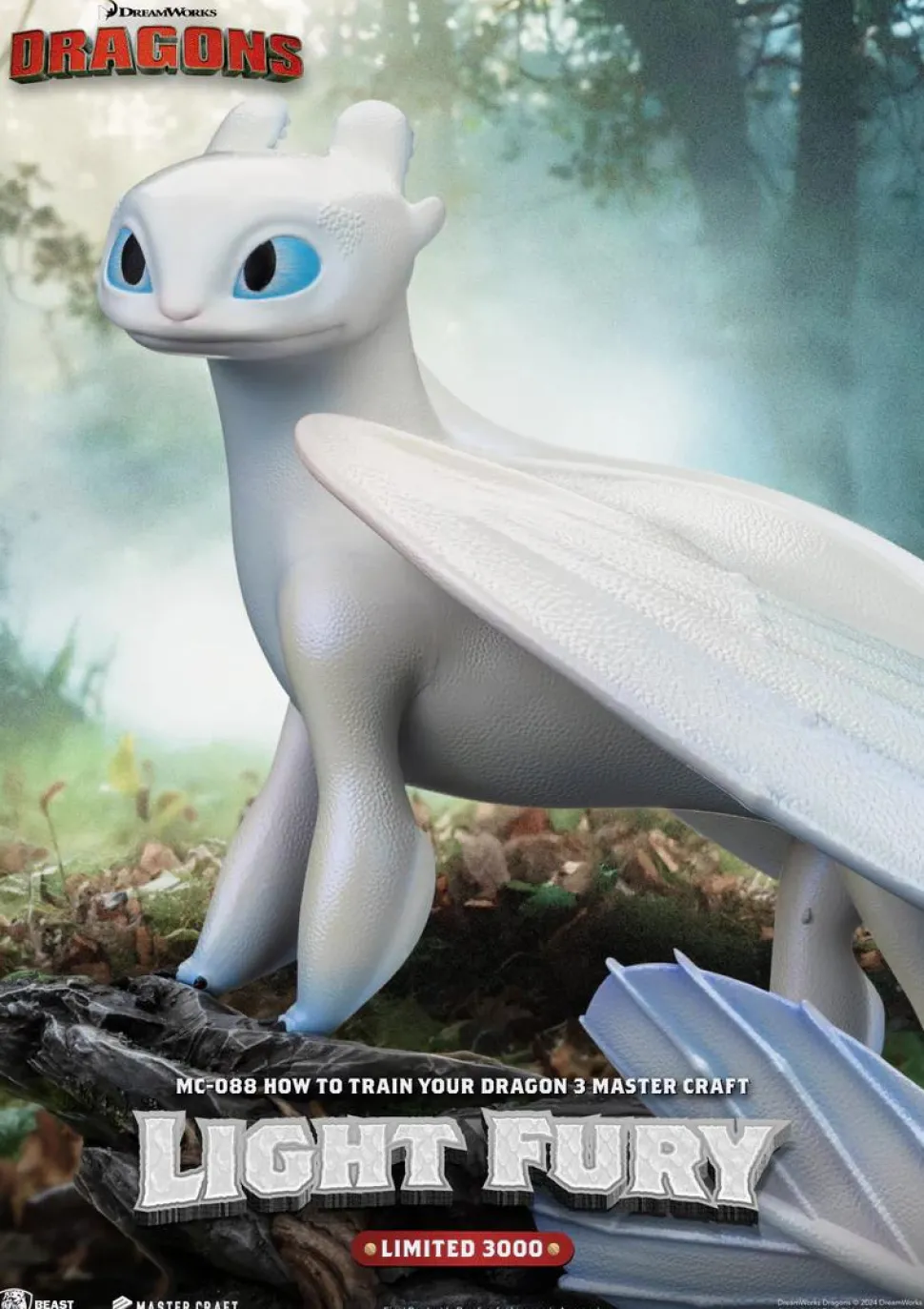 How to Train Your Dragon 3: The Hidden World - Light Fury Master Craft 11" Statue