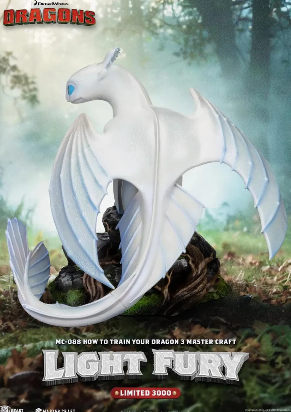 How to Train Your Dragon 3: The Hidden World - Light Fury Master Craft 11" Statue