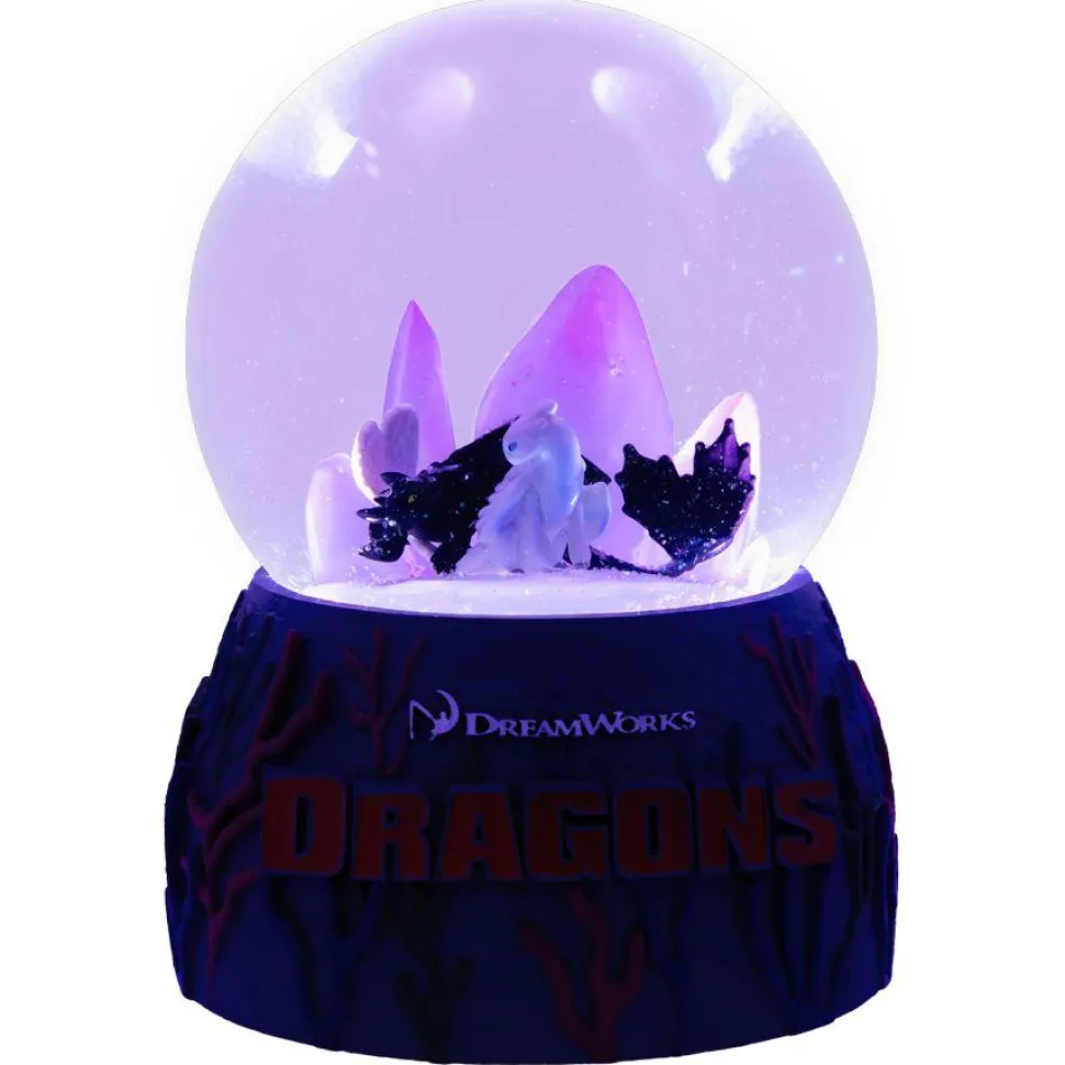 How to Train Your Dragon - Toothless & Light Fury Light-up Snowglobe