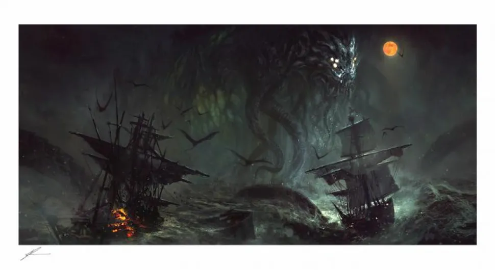 HP Lovecraft - Cthulhu II Fine Art Print by Richard Luong
