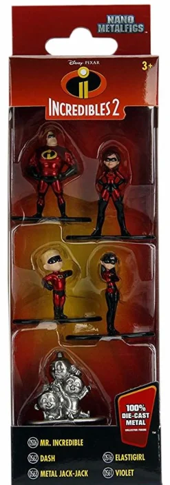 Incredibles 2 - Nano Metalfigs 2” Die-Cast Figure 5-Pack