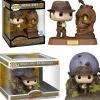 Indiana Jones - Sankara Stones Light Up Deluxe Pop! & Boulder Escape Pop! Moment Vinyl Figure Bundle (Set of 2)