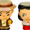 Indiana Jones and the Raiders of the Lost Ark - Indiana Jones and Marion Ravenwood Cupful of Cute Ceramic Mug 2-Pack