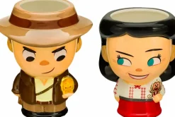 Indiana Jones and the Raiders of the Lost Ark - Indiana Jones and Marion Ravenwood Cupful of Cute Ceramic Mug 2-Pack