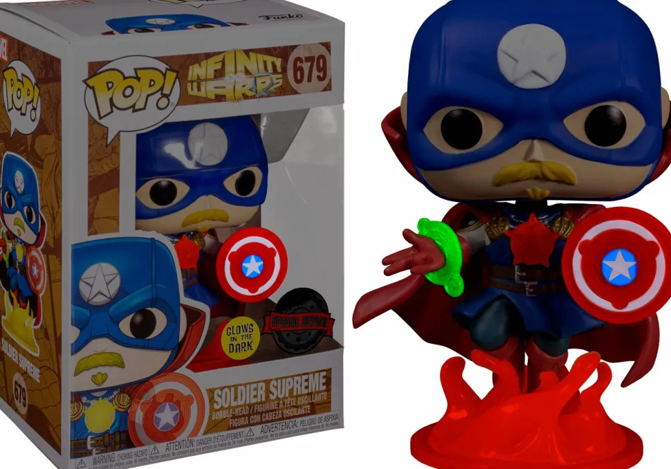 Infinity Warps - Soldier Supreme with Shield Glow in the Dark Pop! Vinyl Figure