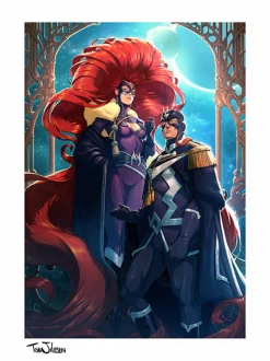Inhumans - Black Bolt & Medusa Fine Art Print by Tom Jilesen