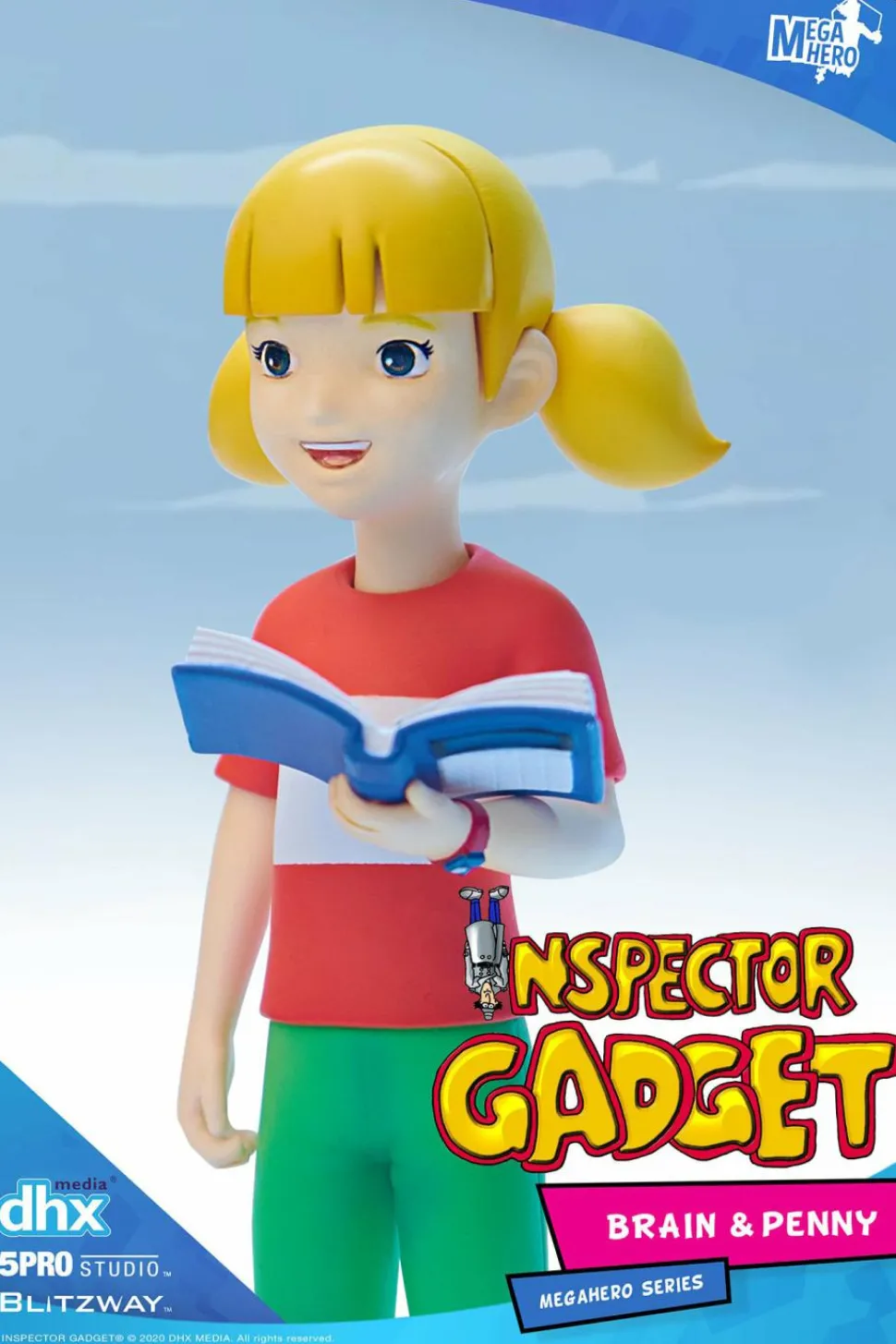 Inspector Gadget - Brain & Penny 1/12th Scale Action Figures (Set of 2)