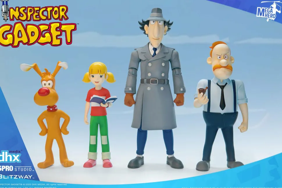 Inspector Gadget - Brain & Penny 1/12th Scale Action Figures (Set of 2)