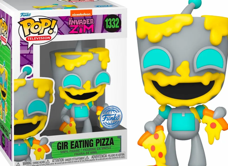 Invader Zim - GIR Eating Pizza Pop! Vinyl Figure