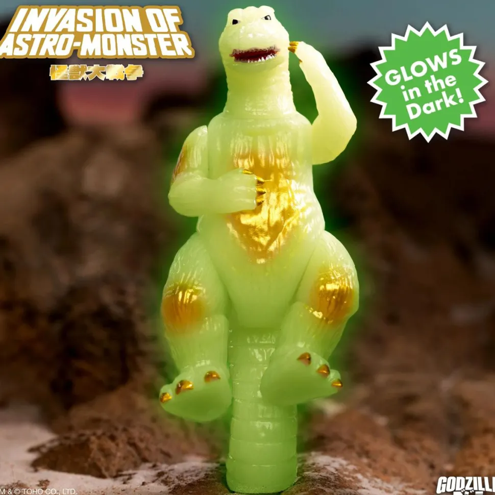 Invasion of Astro-Monster (1965) - Godzilla '65 (Victory Celebration) Glow-in-the-Dark Toho ReAction 3.75" Action Figure