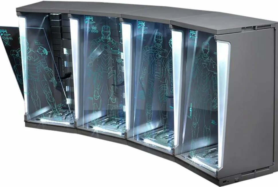 Iron Man 3 - Hall of Armor 1/6th Scale Hot Toys Action Figure Diorama Accessory (Set of 4)