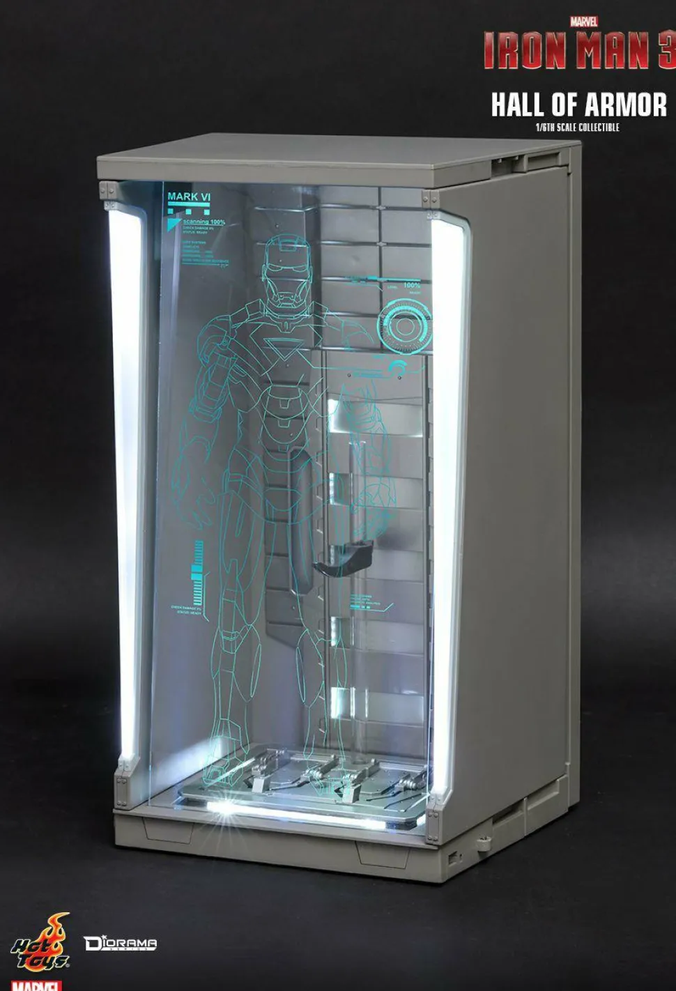 Iron Man 3 - Hall of Armor 1/6th Scale Hot Toys Action Figure Diorama Accessory (Set of 4)