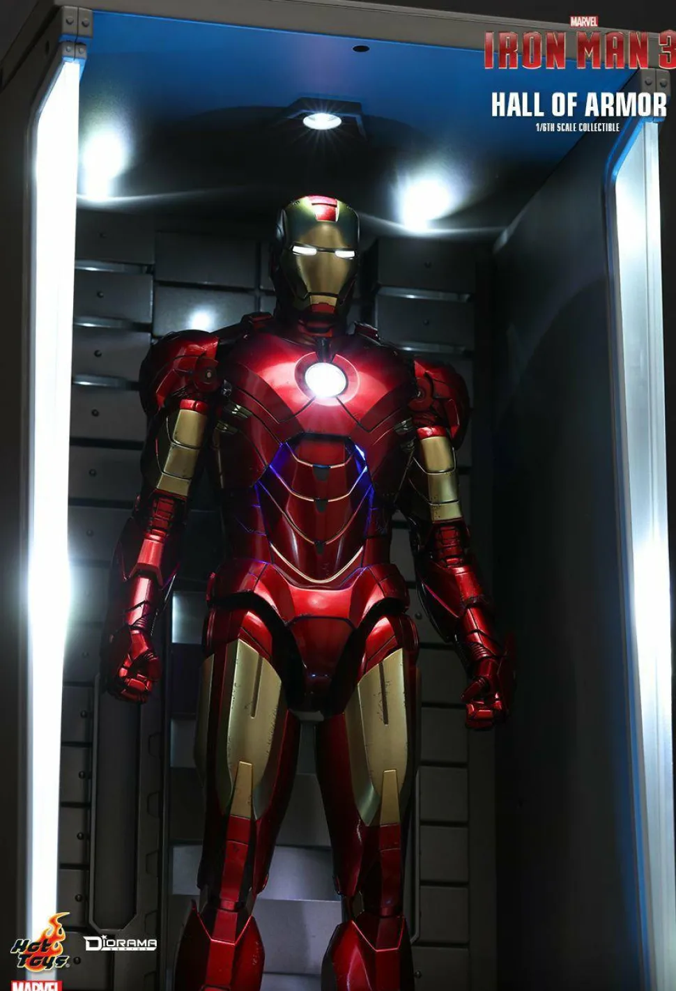 Iron Man 3 - Hall of Armor 1/6th Scale Hot Toys Action Figure Diorama Accessory (Set of 4)
