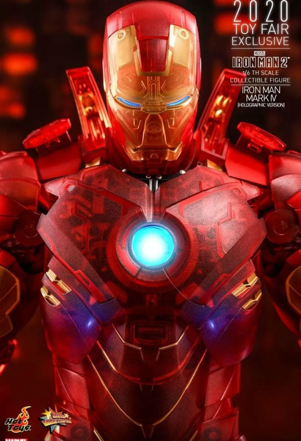 Iron Man 2 - Iron Man Mark IV Holographic Version 1/6th Scale Hot Toys Action Figure (2020 Toy Fair Exclusive) (Int Sales Only)