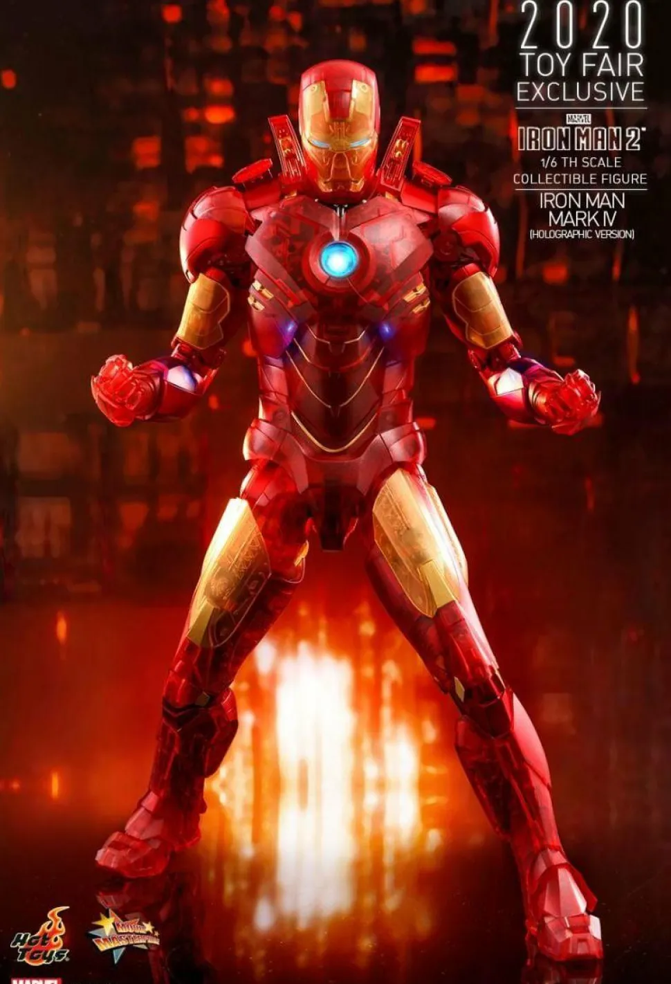 Iron Man 2 - Iron Man Mark IV Holographic Version 1/6th Scale Hot Toys Action Figure (2020 Toy Fair Exclusive) (Int Sales Only)