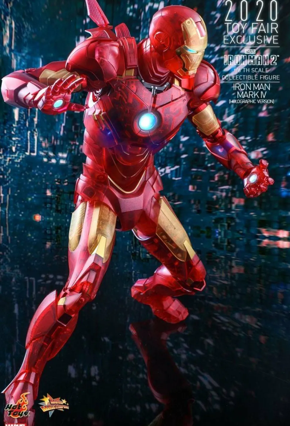 Iron Man 2 - Iron Man Mark IV Holographic Version 1/6th Scale Hot Toys Action Figure (2020 Toy Fair Exclusive) (Int Sales Only)