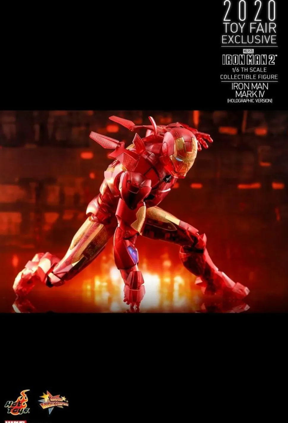 Iron Man 2 - Iron Man Mark IV Holographic Version 1/6th Scale Hot Toys Action Figure (2020 Toy Fair Exclusive) (Int Sales Only)
