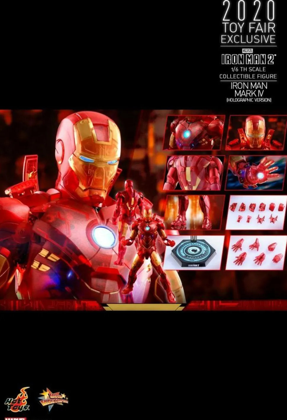 Iron Man 2 - Iron Man Mark IV Holographic Version 1/6th Scale Hot Toys Action Figure (2020 Toy Fair Exclusive) (Int Sales Only)