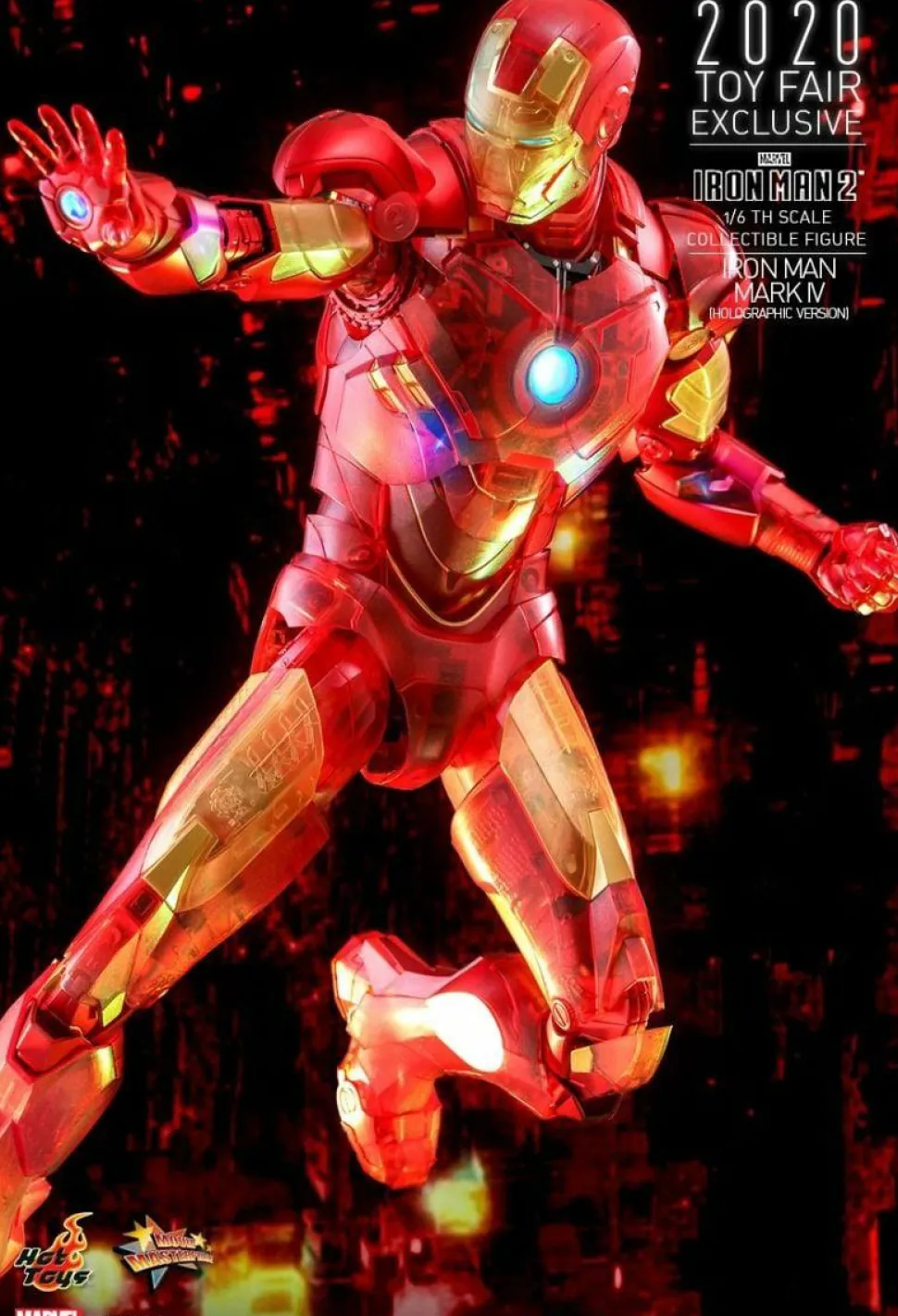 Iron Man 2 - Iron Man Mark IV Holographic Version 1/6th Scale Hot Toys Action Figure (2020 Toy Fair Exclusive) (Int Sales Only)