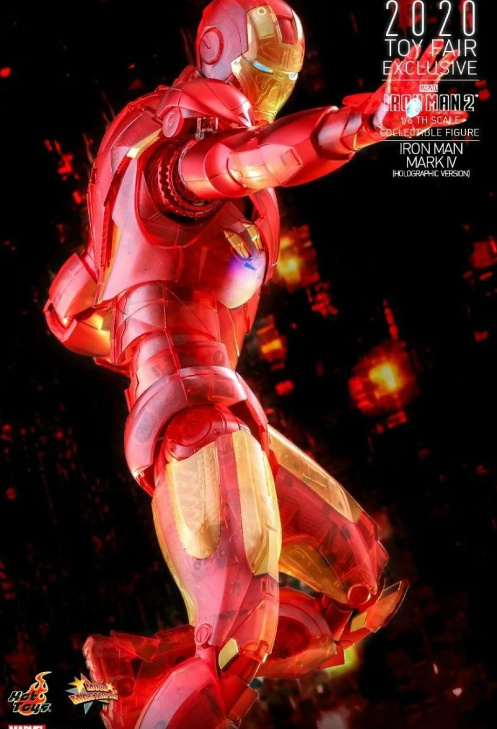 Iron Man 2 - Iron Man Mark IV Holographic Version 1/6th Scale Hot Toys Action Figure (2020 Toy Fair Exclusive) (Int Sales Only)