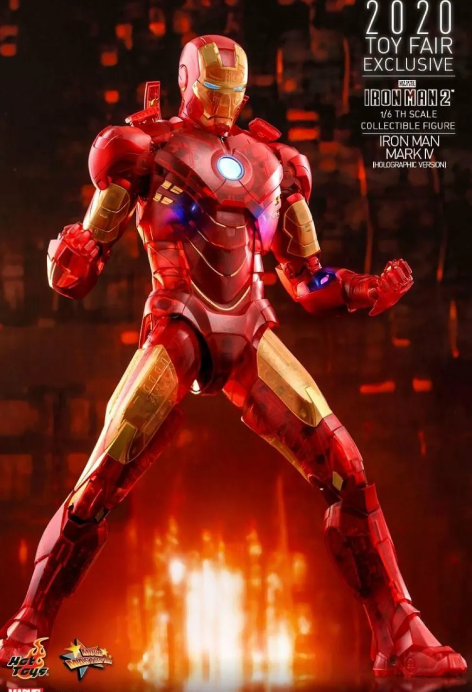 Iron Man 2 - Iron Man Mark IV Holographic Version 1/6th Scale Hot Toys Action Figure (2020 Toy Fair Exclusive) (Int Sales Only)