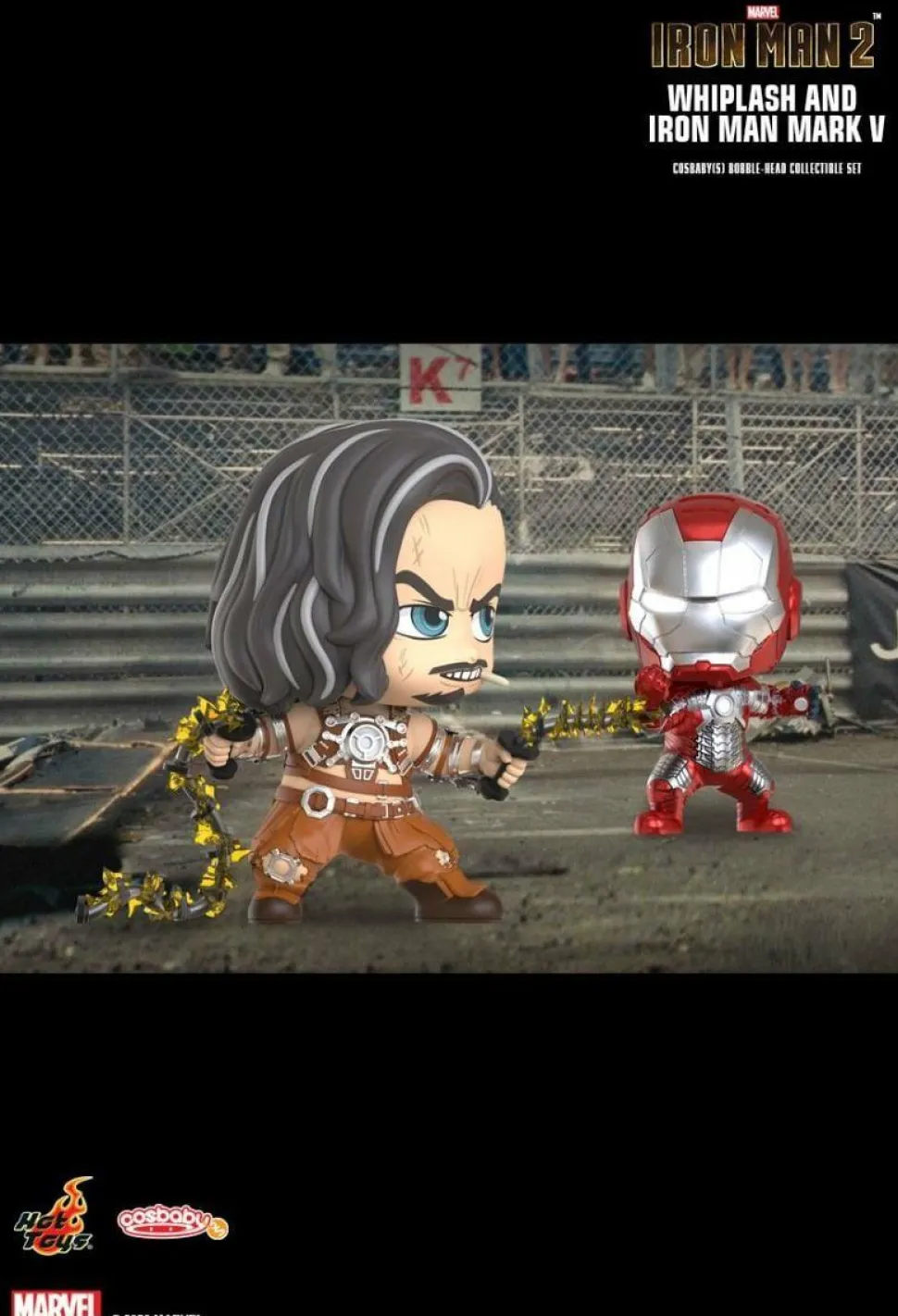 Iron Man 2 - Iron Man Mark V & Whiplash Cosbaby (S) Hot Toys Figure Collectible Set