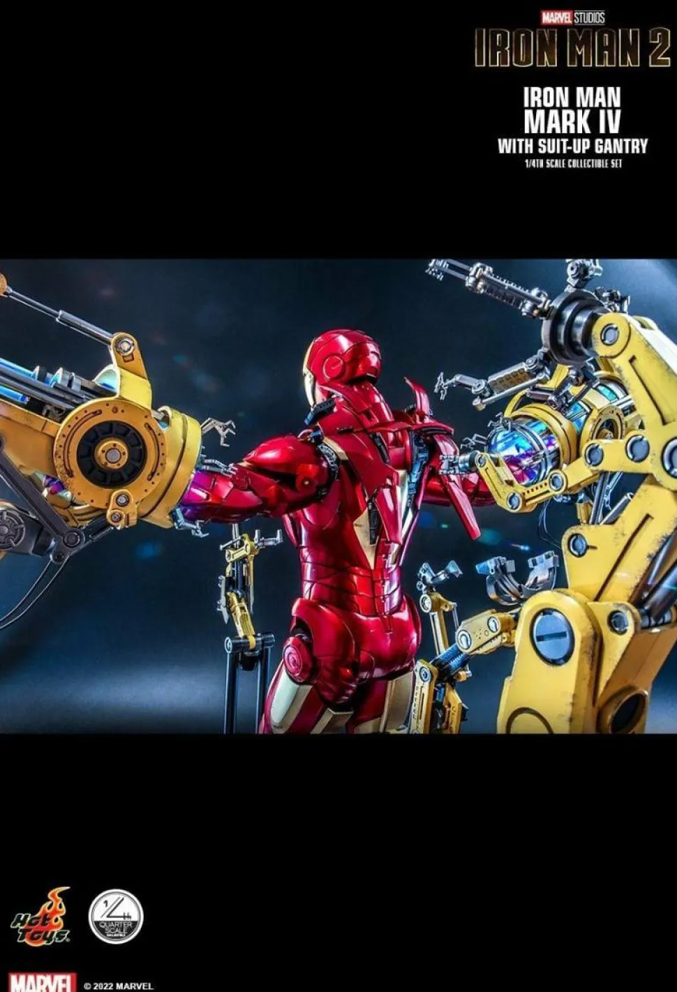Iron Man 2 - Iron Man Mark IV with Suit-Up Gantry Deluxe 1/4 Scale Hot Toys Action Figure Set