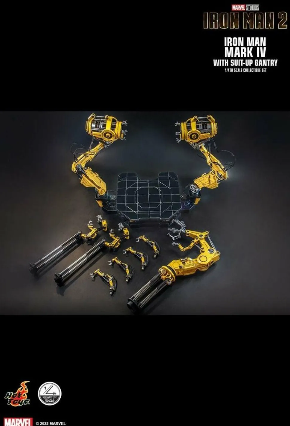 Iron Man 2 - Iron Man Mark IV with Suit-Up Gantry Deluxe 1/4 Scale Hot Toys Action Figure Set