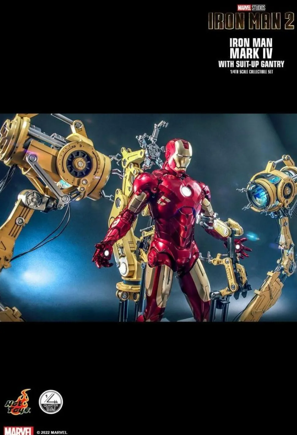 Iron Man 2 - Iron Man Mark IV with Suit-Up Gantry Deluxe 1/4 Scale Hot Toys Action Figure Set