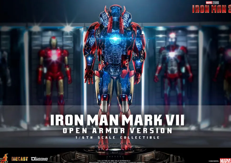 Iron Man 3 - Iron Man Mark VII Open Armor Version Die-Cast 1/6th Scale Hot Toys Diorama Statue