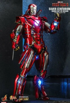 Iron Man 3 - Iron Man Silver Centurion Armour Suit-Up Version 1/6th Scale Die-Cast Hot Toys Action Figure