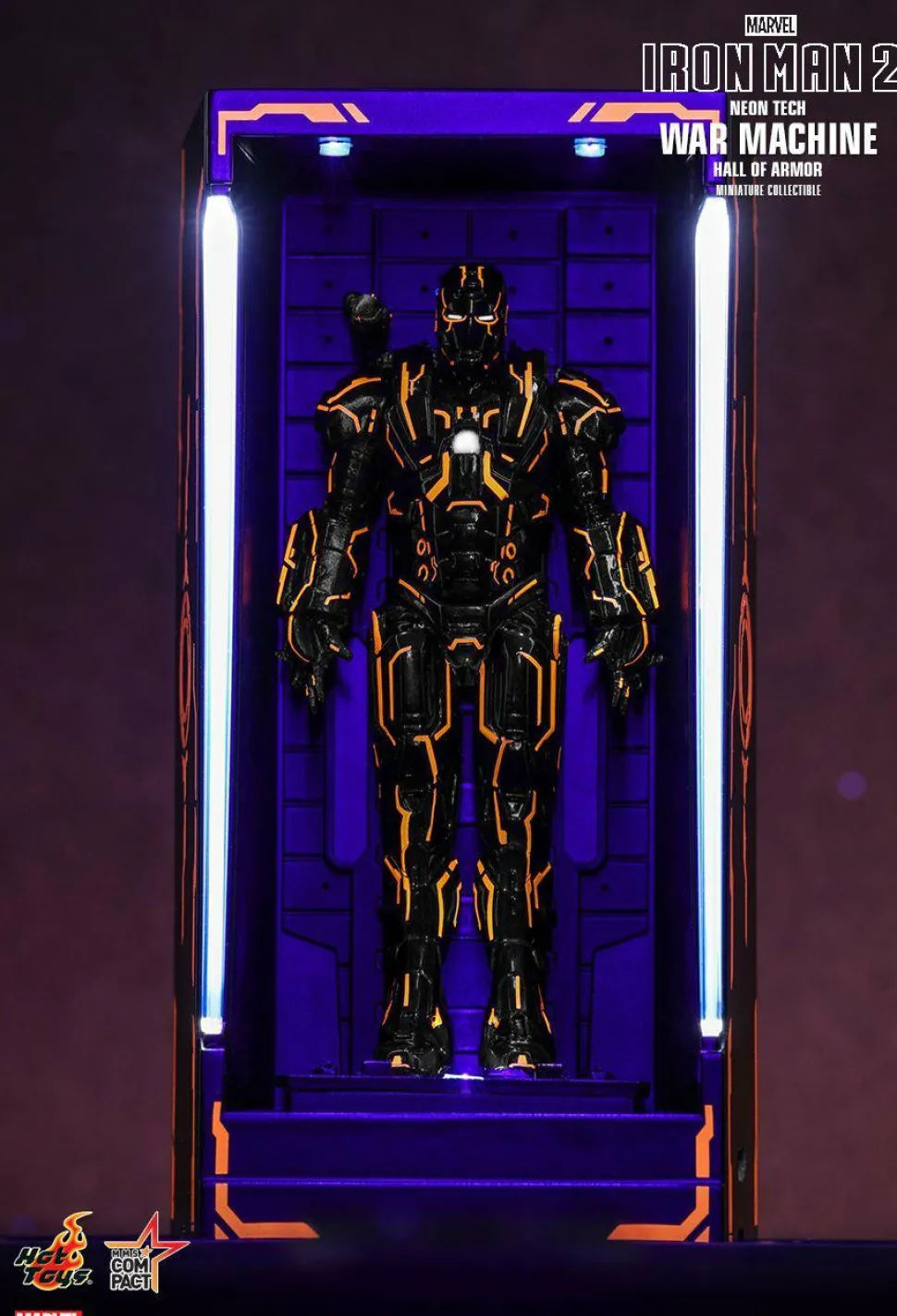 Iron Man 2 - Neon Tech War Machine Hall of Armour 5" Diorama Statue