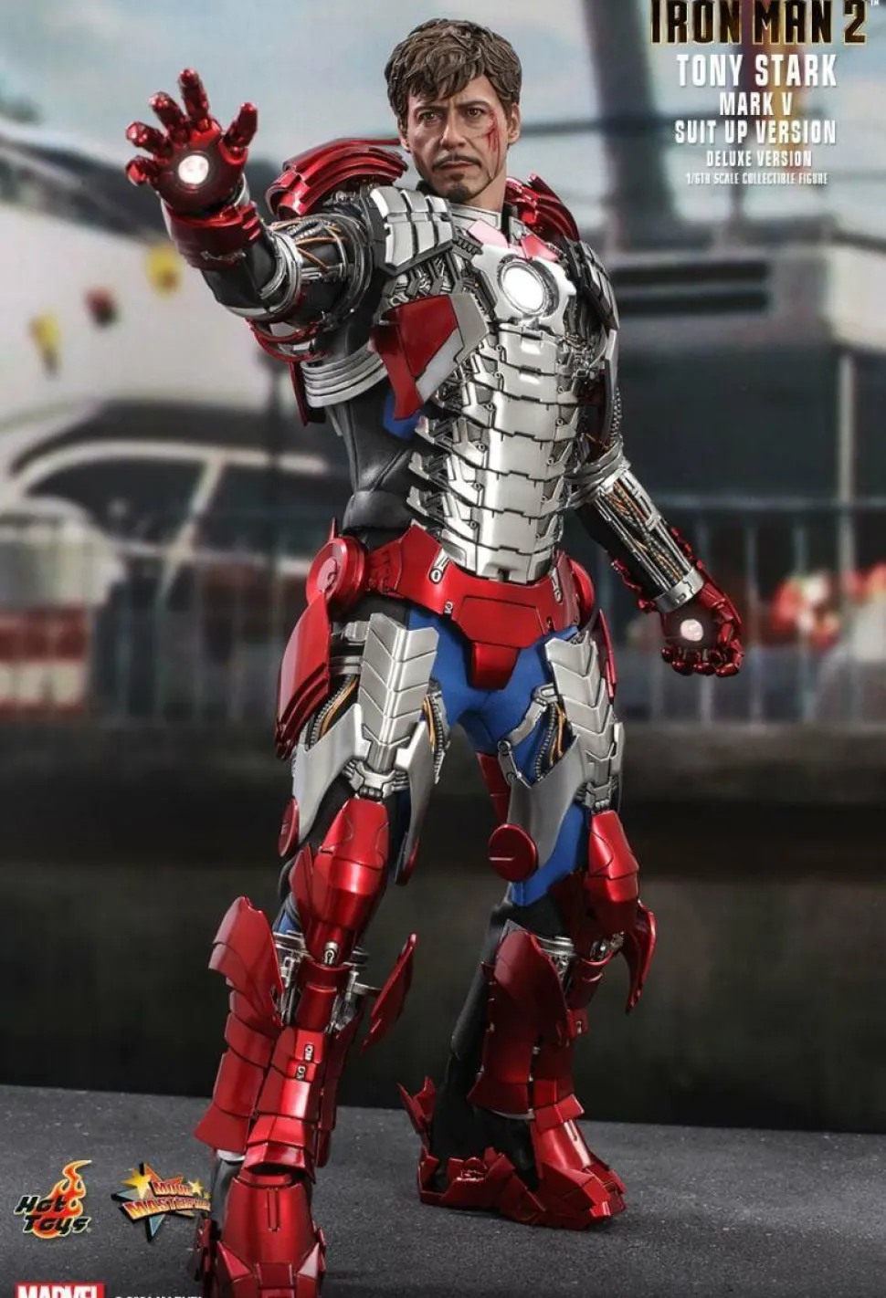 Iron Man 2 - Tony Stark Mark V Suit Up Version Deluxe 1/6th Scale Hot Toys Action Figure