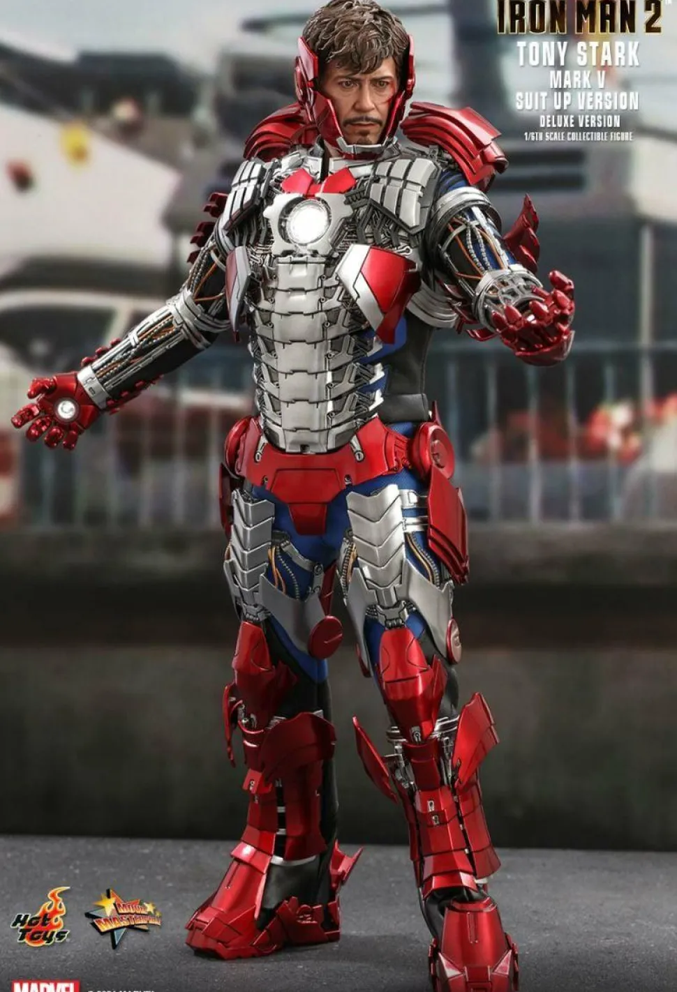 Iron Man 2 - Tony Stark Mark V Suit Up Version Deluxe 1/6th Scale Hot Toys Action Figure