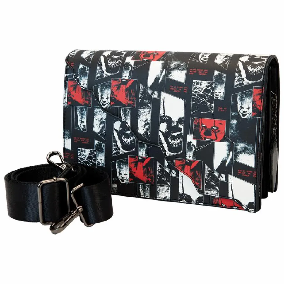 It (2017) - I Heart Horror Pennywise Glow in the Dark 6" Faux Leather Crossbody Bag