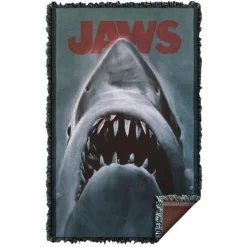 Jaws - Shark Woven Tapestry Blanket / Picnic Rug