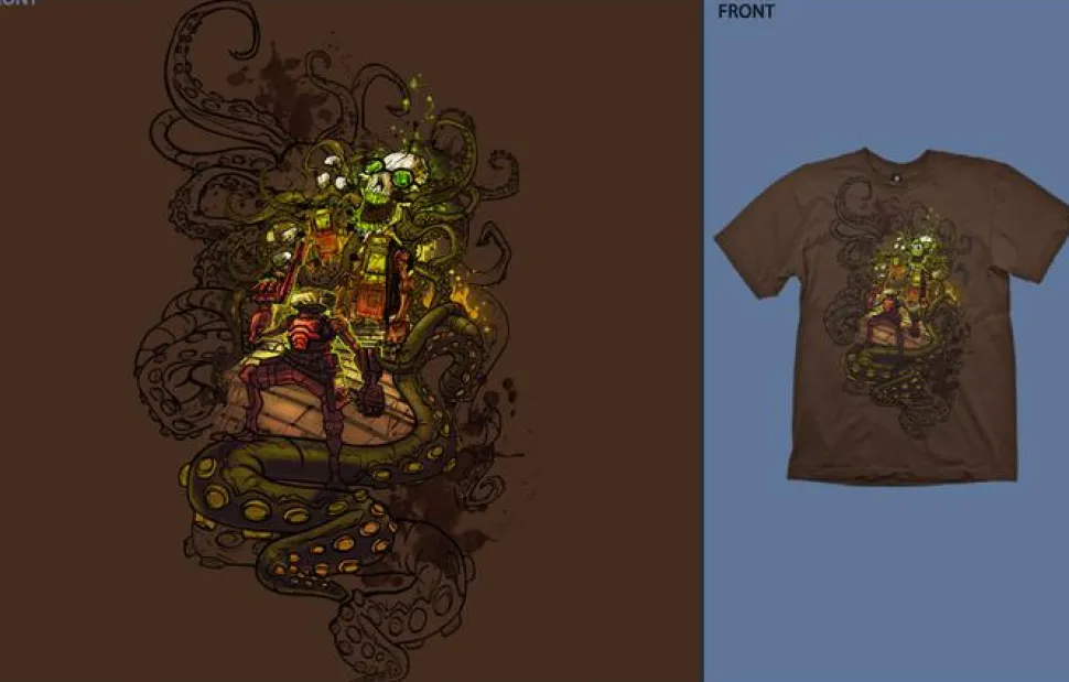J!nx - Arcade Zombietron Premium Chocolate Male T-Shirt