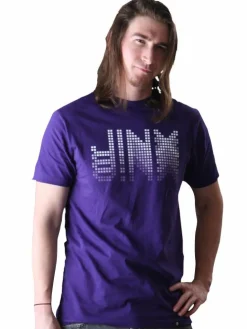 J!nx - Faded Pixels Premium Purple Male T-Shirt