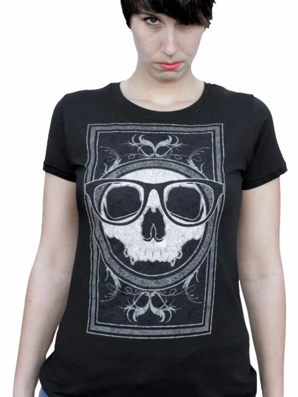 J!nx - Gothic Nerd Limited Edition Black Female T-Shirt