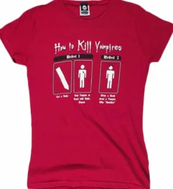 J!nx - How To Kill A Vampire Cardinal Red Female T-Shirt