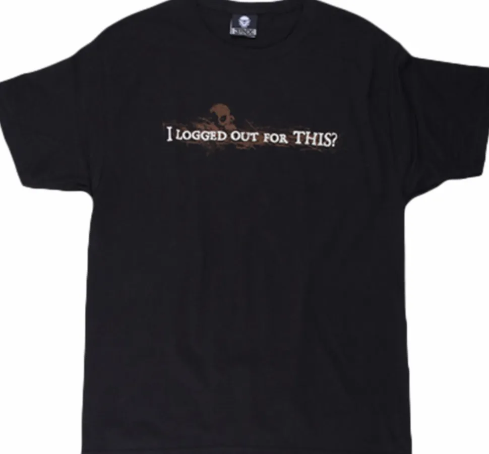 J!nx - I Logged Out For This? Black Male T-Shirt