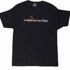 J!nx - I Logged Out For This? Black Male T-Shirt