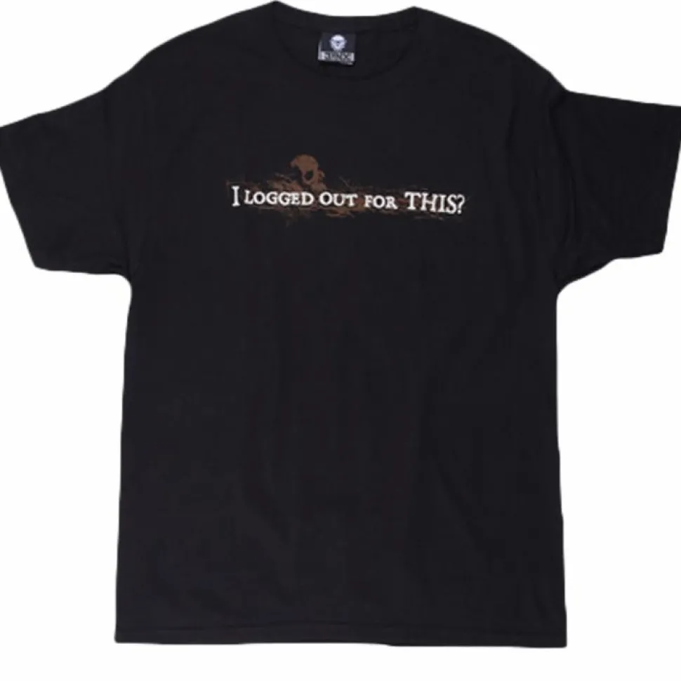 J!nx - I Logged Out For This? Black Male T-Shirt