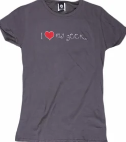 J!nx - I Love My Geek Smoke Grey Female T-Shirt