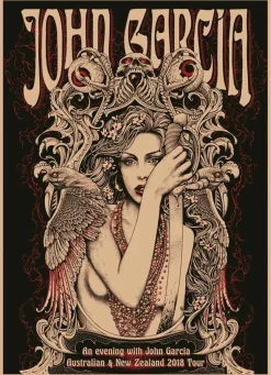 John Garcia - Australia & New Zealand 2018 Tour Art Print with Spot Varnish by Alex Wezta (LE 120)