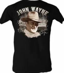 John Wayne - J-Dub Profile Black Male T-Shirt